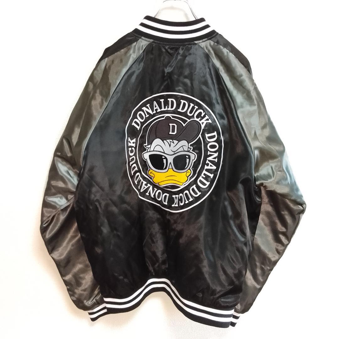 【新品美品】ディズニー　ドナルドダック　スカジャン　LLサイズ　カーキ