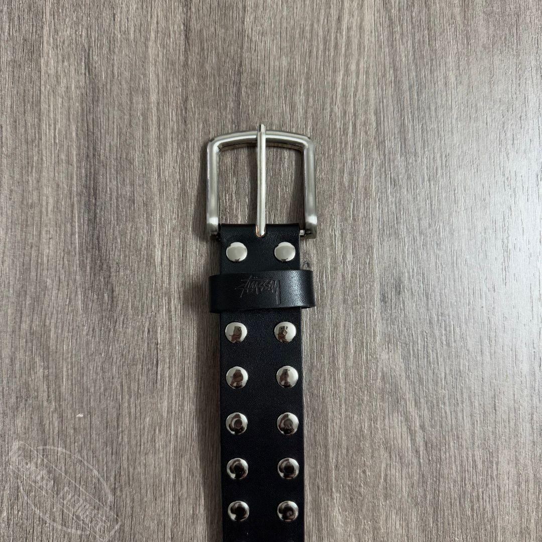 STUSSY 8BALL レザーベルト スタッズ メンズL/XL