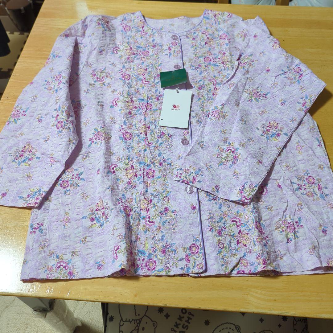 Wacoal  ワコ一ル  ミントン  パジャマ ゜ 長袖 パ−プリル 花柄