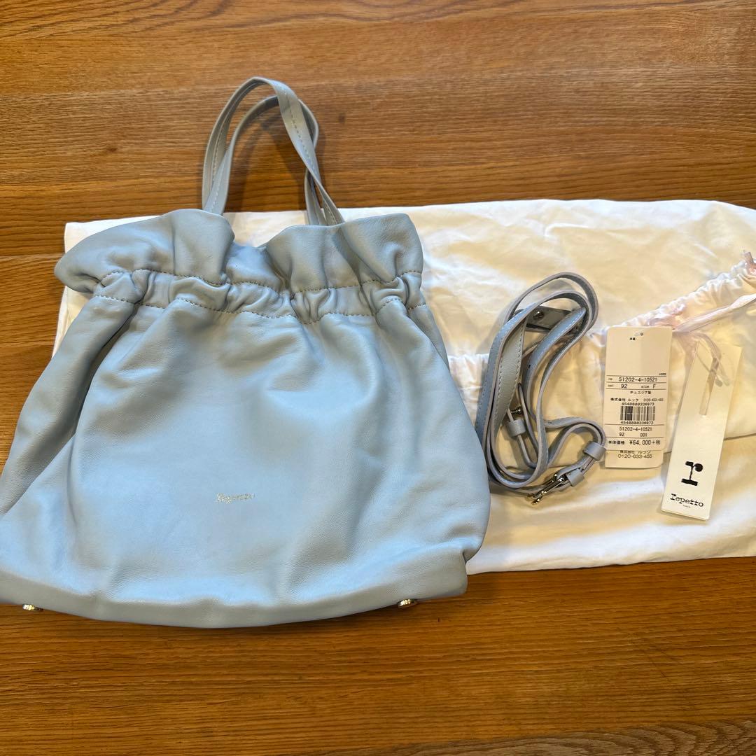 Repetto ライトブルー ハンドバッグ