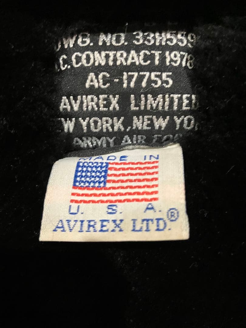 AVIREXアヴィレックス　B-3ムートンジャケットUSA製　XL