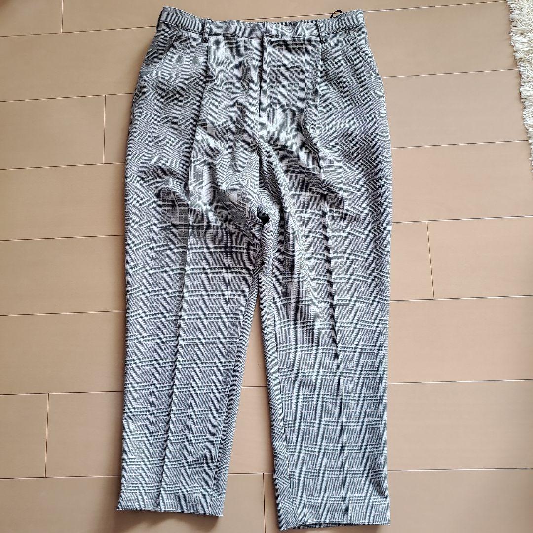 ぷくぷく様　ニッセン　パンツスーツ　ブラウン系グレンチェック　ストレッチ