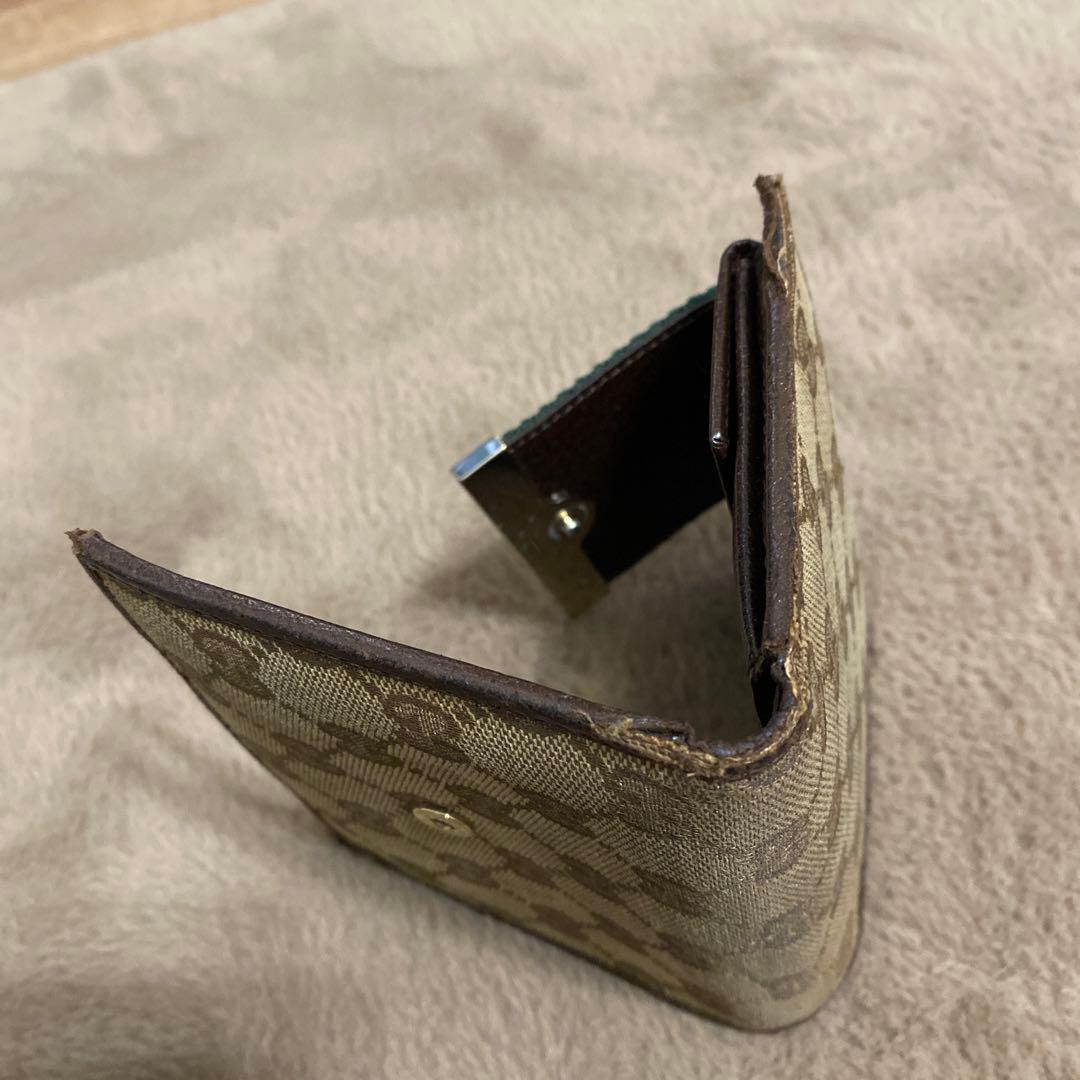 値下げしました！GUCCI 二つ折り財布　シェリーライン　中古