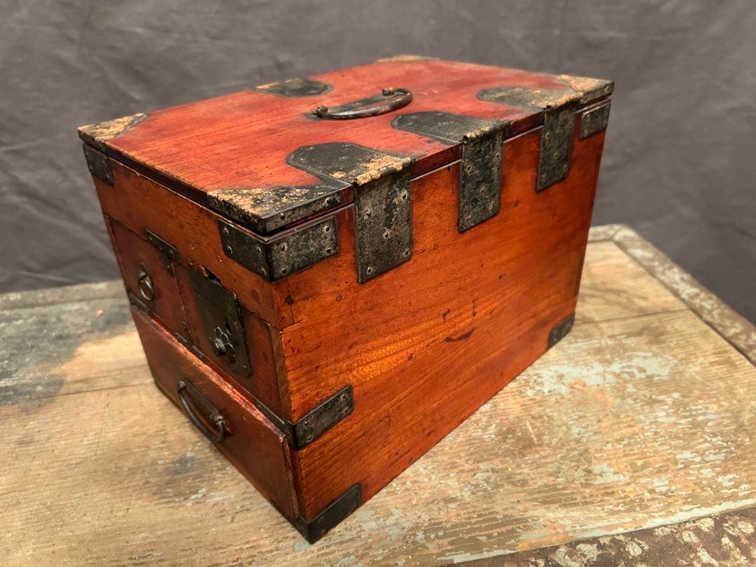 SELL8/15まで【送料無料】デッドストック 硯箱 古民具 アンティーク