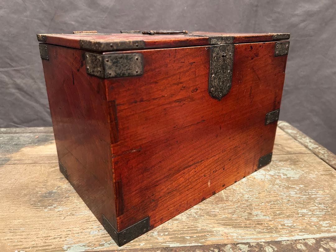 SELL8/15まで【送料無料】デッドストック 硯箱 古民具 アンティーク