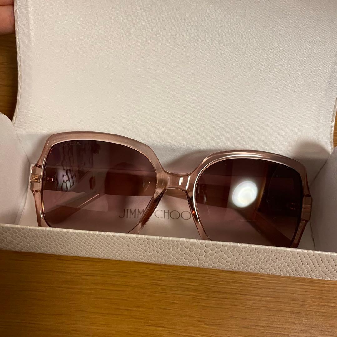 JIMMY CHOO ピンク スクエア サングラス