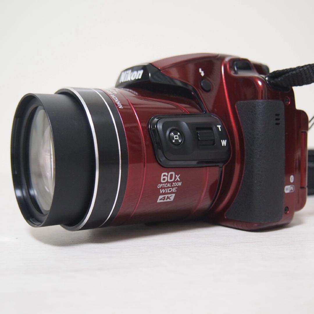 【動作確認済】Nikon COOLPIX B700 レッド ケース SDカード付