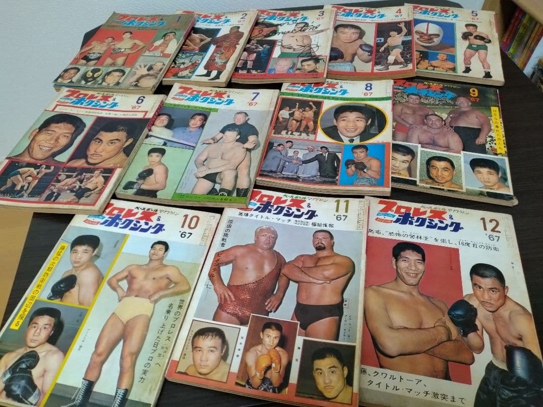 プロレス&ボクシング 1967年全巻　12冊