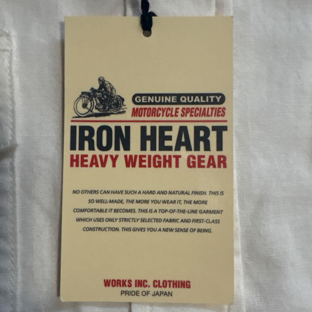 新品未使用品 IRON HEART ホワイトシャツ Sサイズ