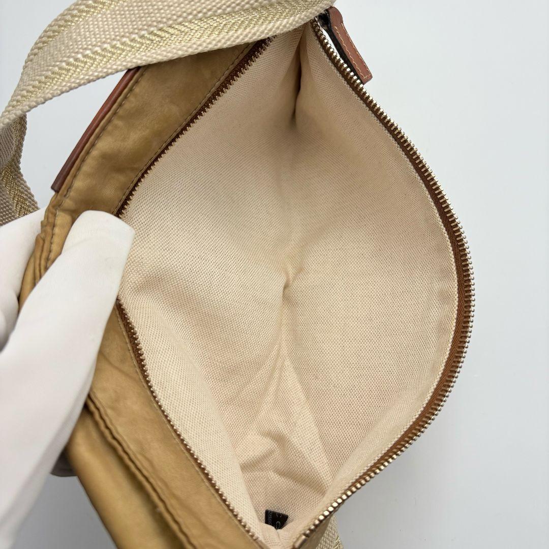 グッチ GGキャンバス シェリーライン ウエストバッグ ボディバッグ レザー