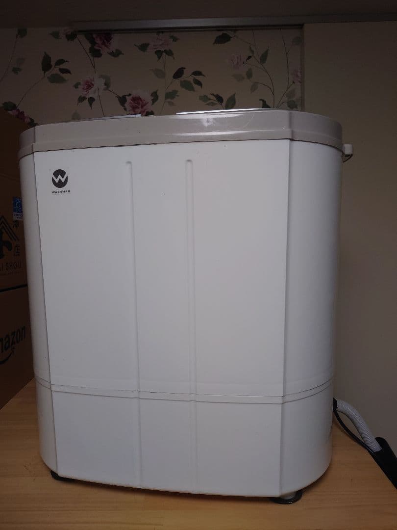 洗濯機２槽式　TOM-05W　小型　ウオッシュマン　ホワイト