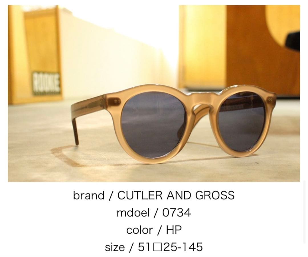 美品 CUTLER AND GROSS カトラーアンドグロス 0734