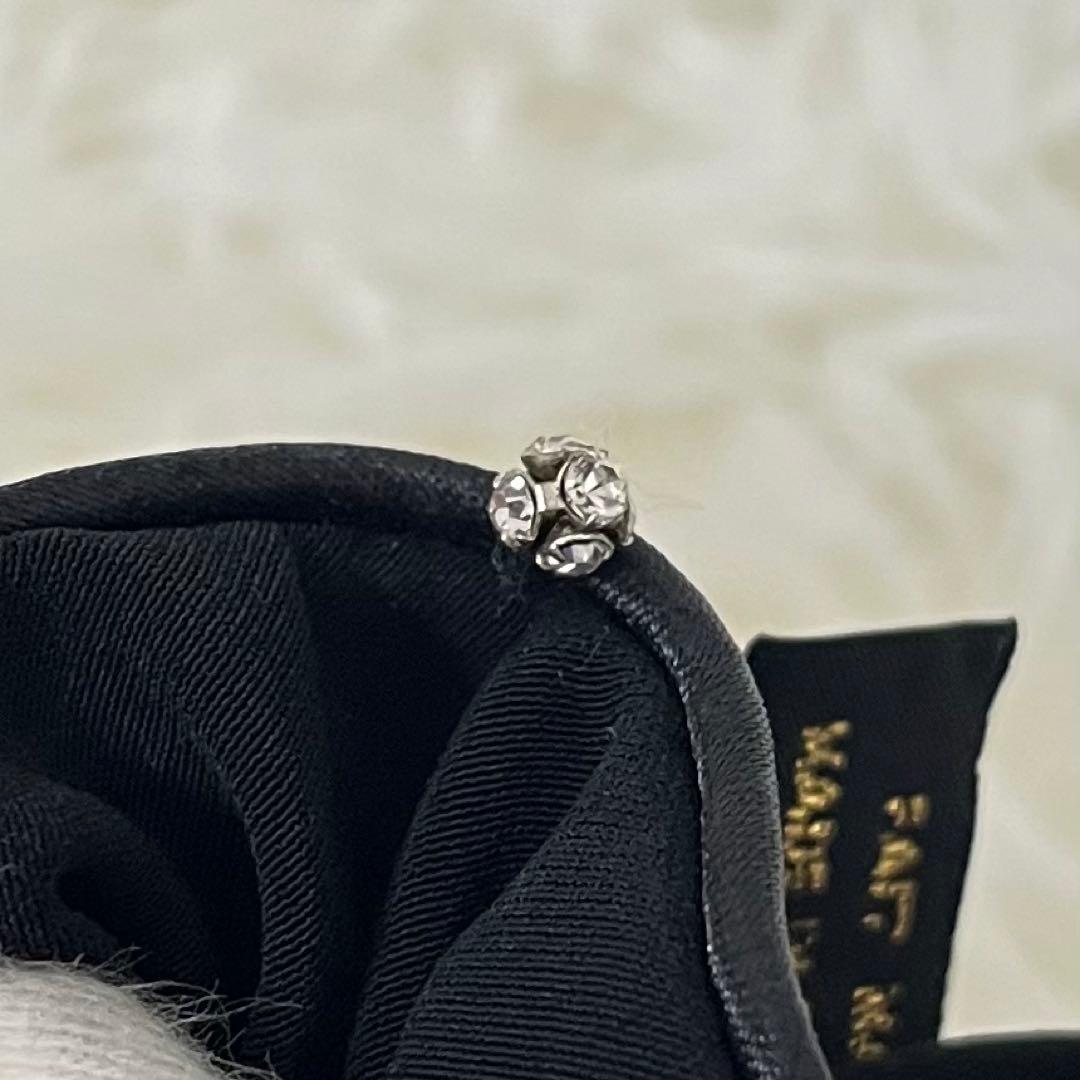 【極美品】アレクサンドルドゥパリ シュシュ ナイロン ダイヤ 伸縮性 ブラック