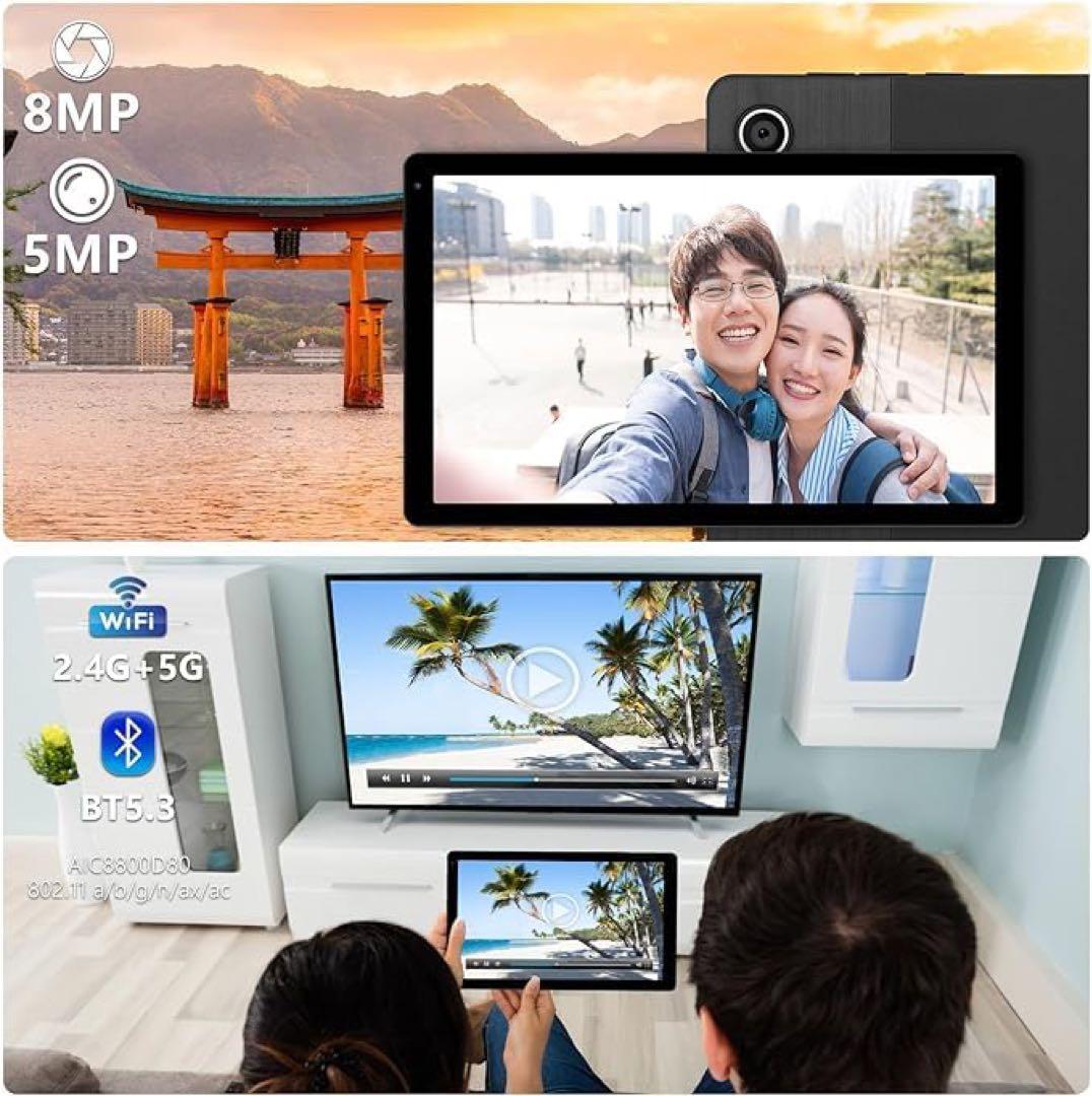 Android 14 タブレット オクタコア 10.4インチ 64GB ブラック