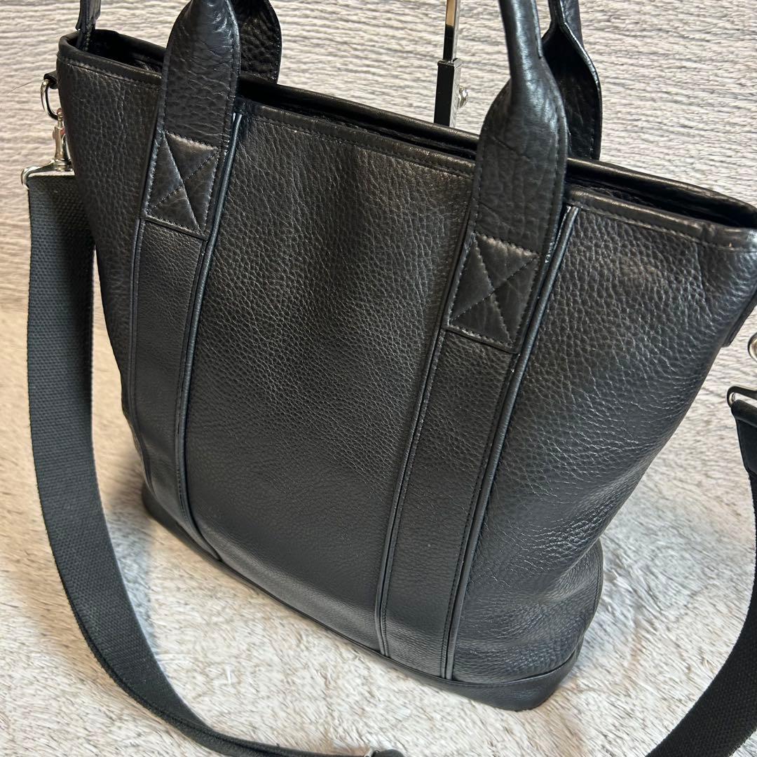 TRION トライオン　2wayショルダー付きレザートートバッグ　ビジネストート