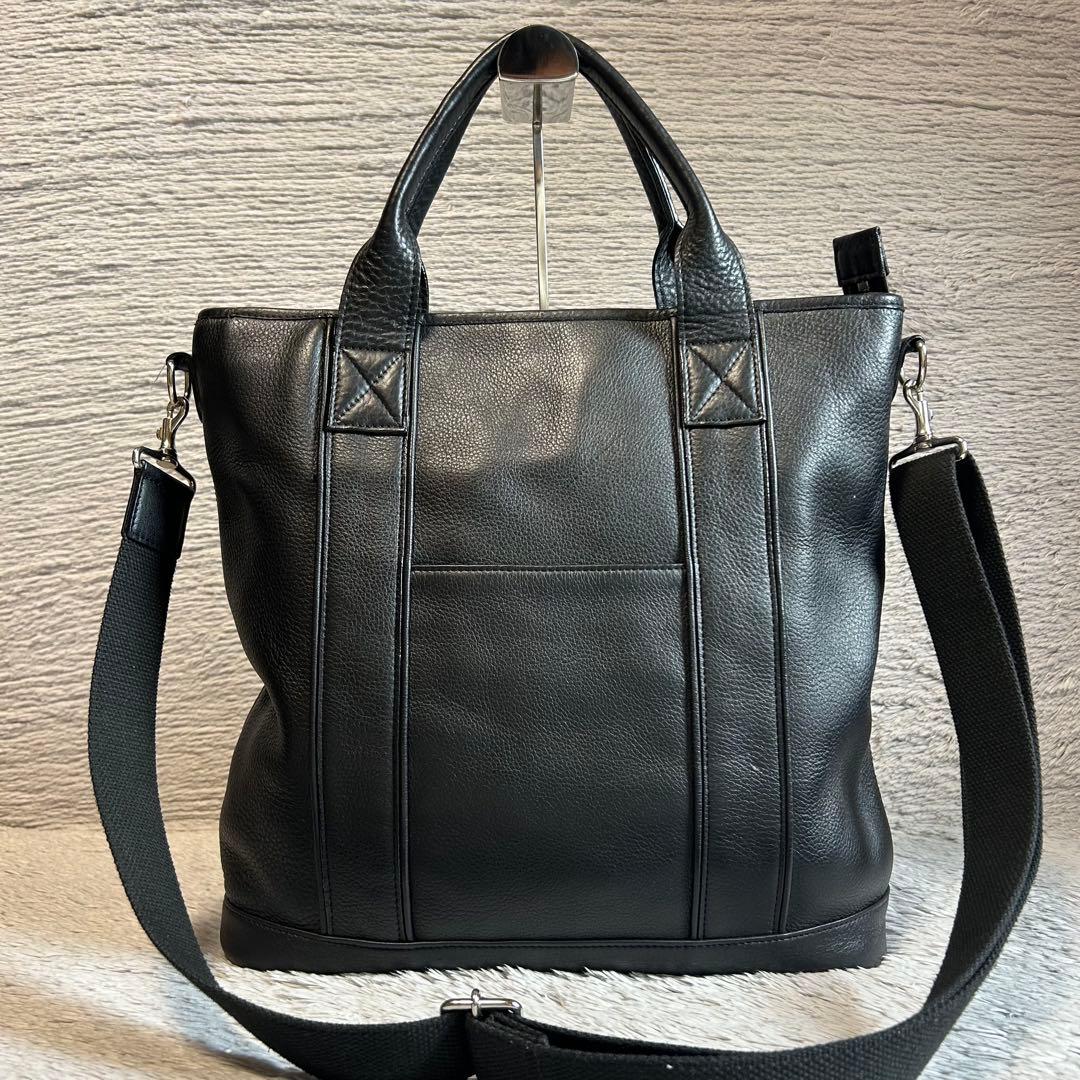 TRION トライオン　2wayショルダー付きレザートートバッグ　ビジネストート