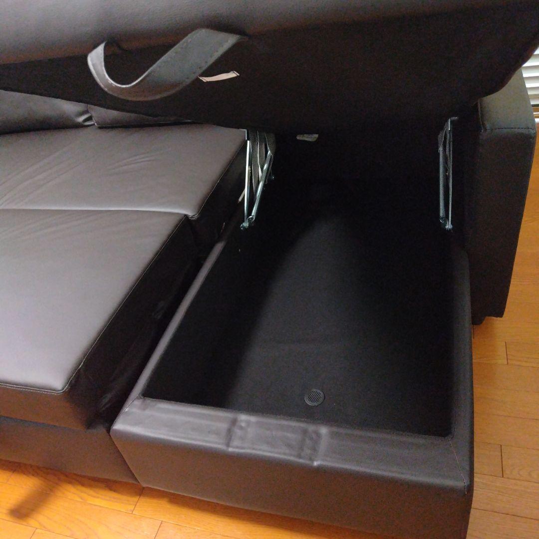 ニトリ　カウチソファベッド（Nシールド ノアーク2 DBR）