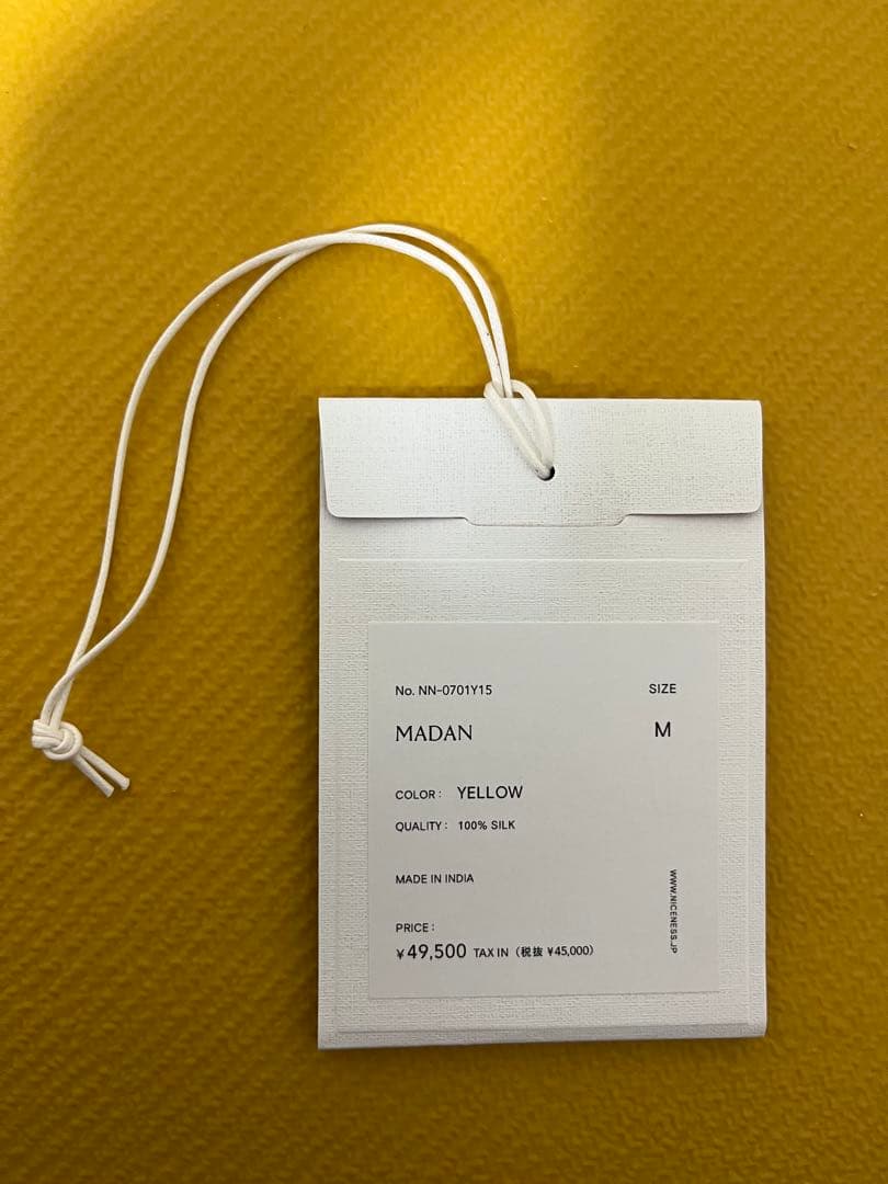 トップス NICENESS MADAN YELLOW 25SS