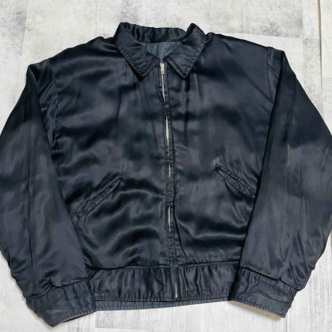 【希少⭐️XL】赤虎 テーラー東洋 スカジャン リバーシブル 龍 刺繍　ブラック