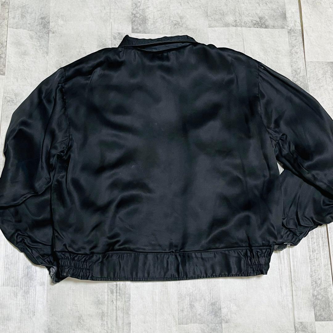 【希少⭐️XL】赤虎 テーラー東洋 スカジャン リバーシブル 龍 刺繍　ブラック