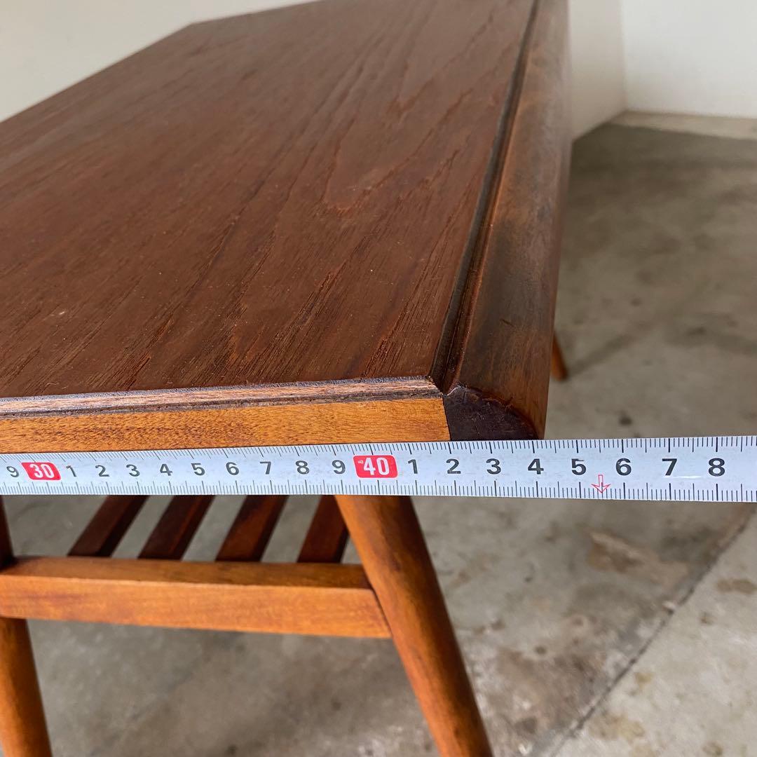 ソファテーブル　ローテーブル　センターテーブル　飾り台　格子荷台付き　オイル仕上