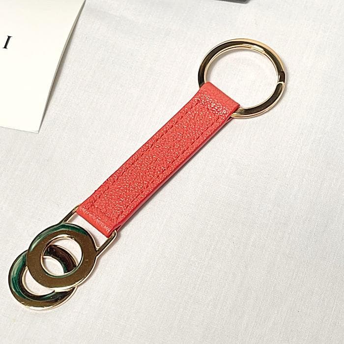 未使用 BVLGARI ブルガリ キーリング コーラル オレンジ系 箱付き