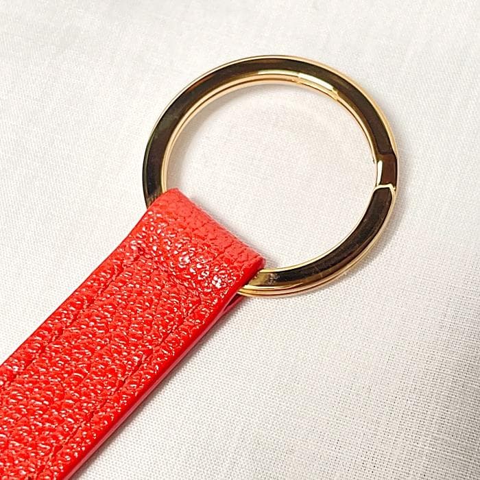 未使用 BVLGARI ブルガリ キーリング コーラル オレンジ系 箱付き