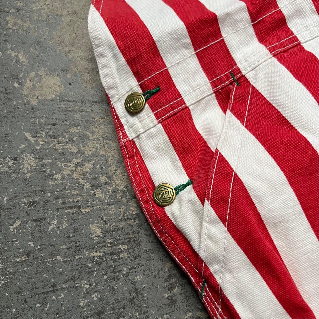 90s LIBERTY OVERALLS ストライプオーバーオール