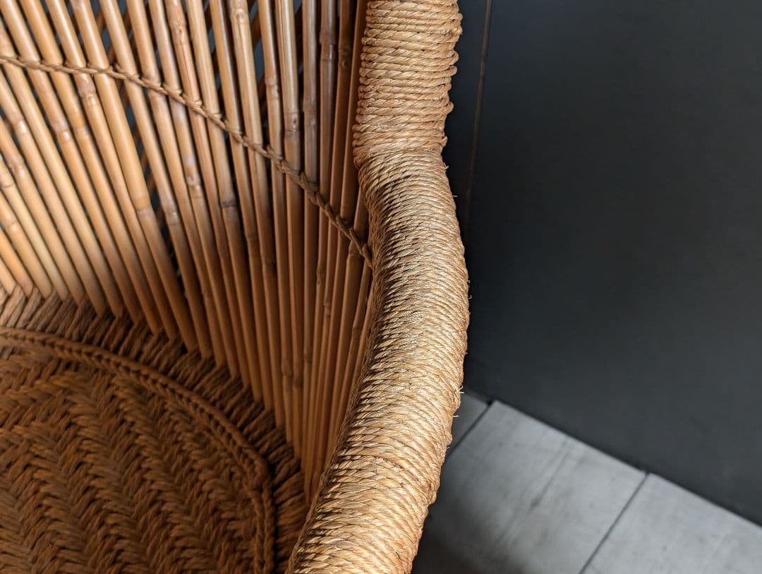 ラタン　籐　アームチェア　スツール　リゾート　バリ島　アジアン　YZ