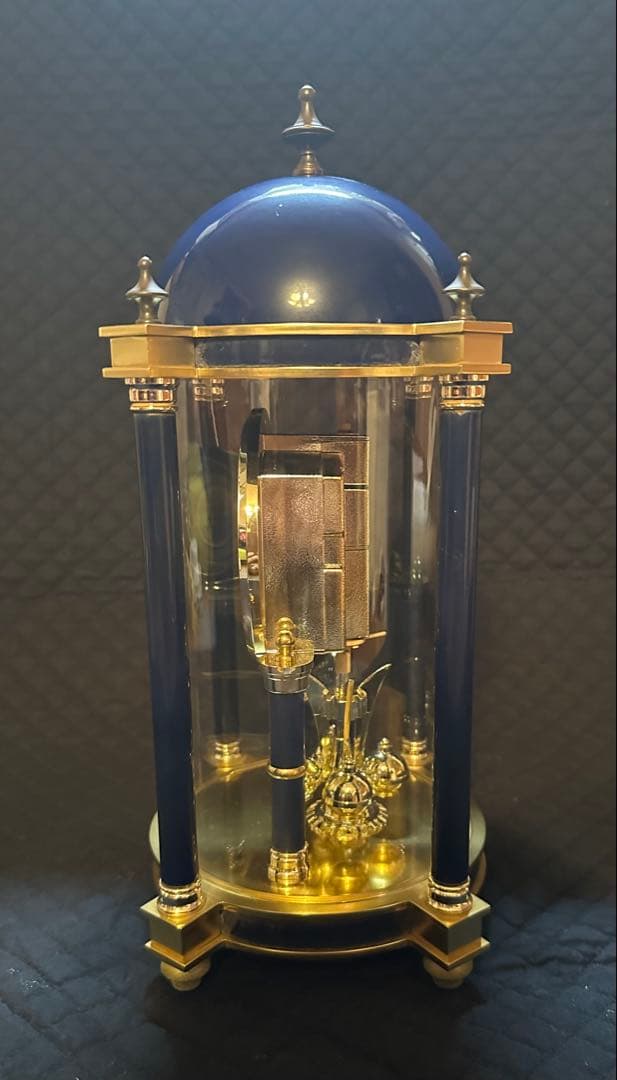 回転飾り時計 MASTER LAUREL 置時計 不動品