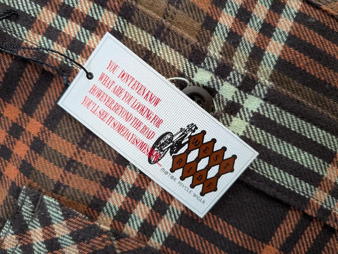 新品 ウエストライド WEST RIDE 長袖 ネルシャツ ワーク M 日本製