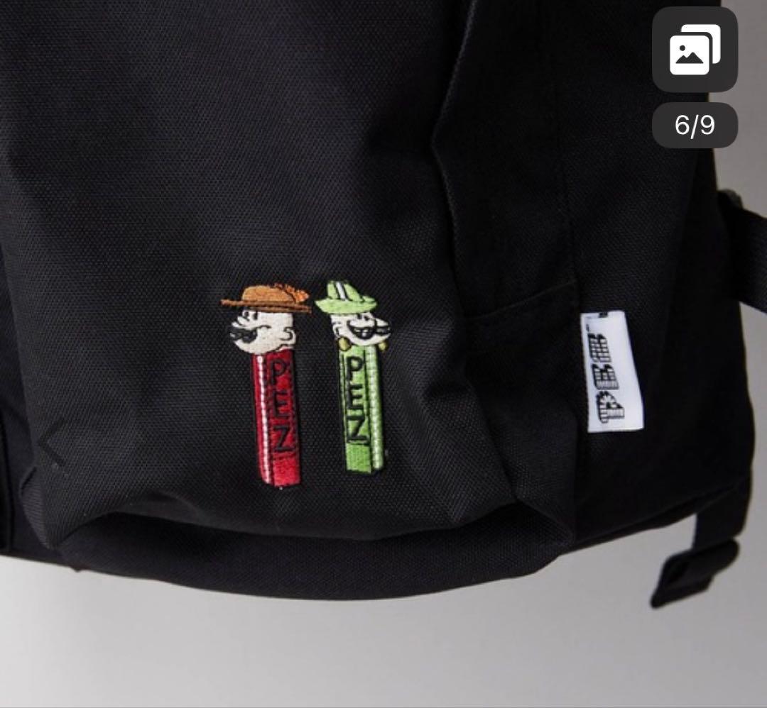ear PAPILLONNER PEZ×ear撥水刺しゅうリュック　ブラック