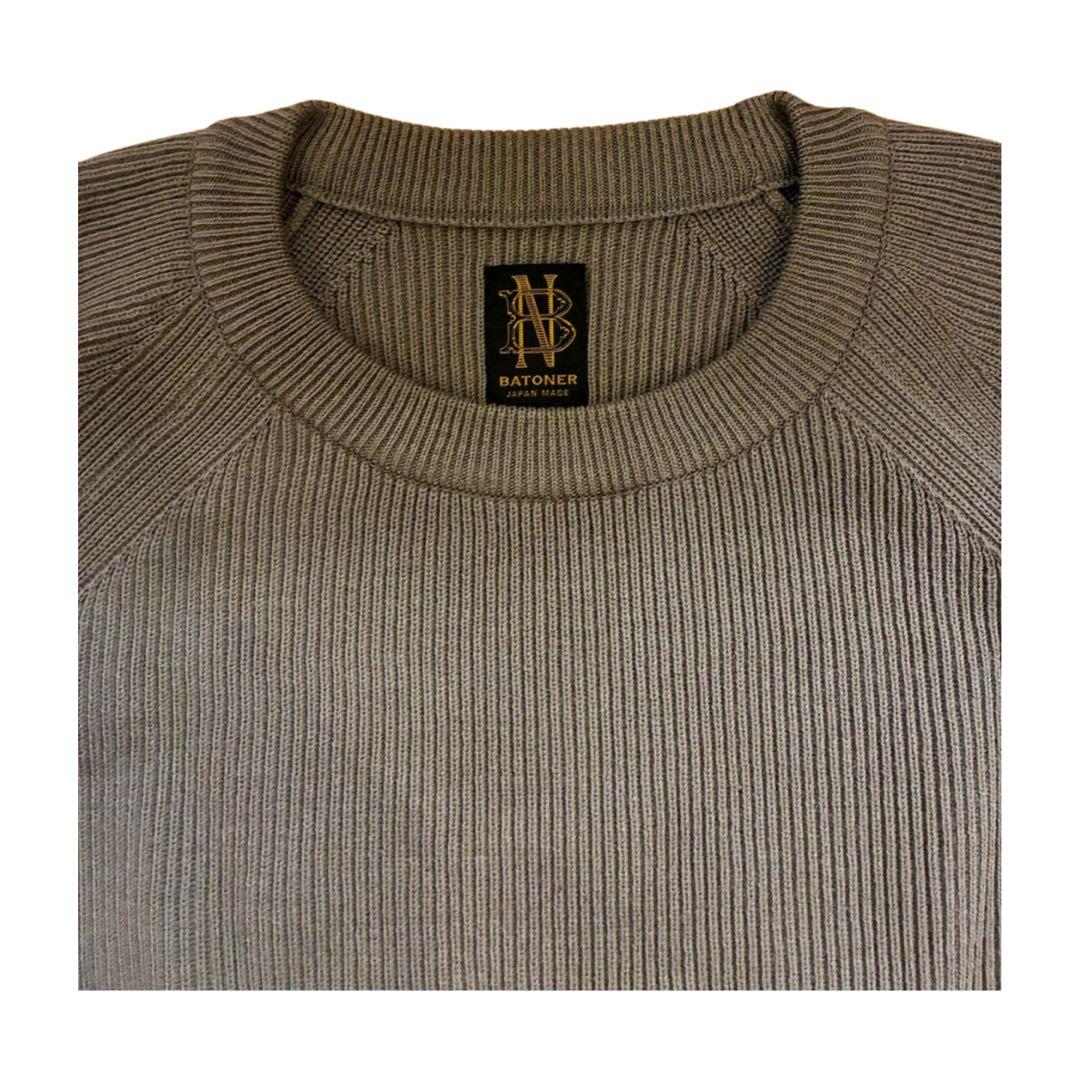 【美品】BATONER HARD TWIST WOOL CREW NECK