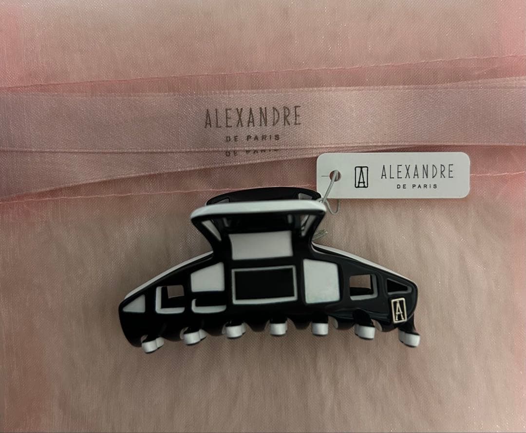 ALEXANDRE DE PARIS ヘアクリップ ブラック・ホワイト