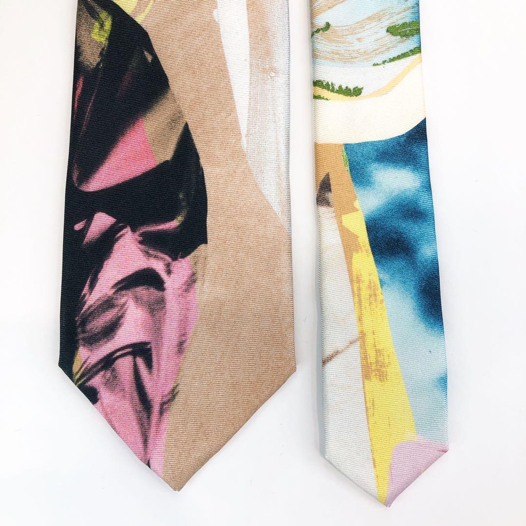 【新品】ポールスミス ネクタイ 総柄 マルチカラー