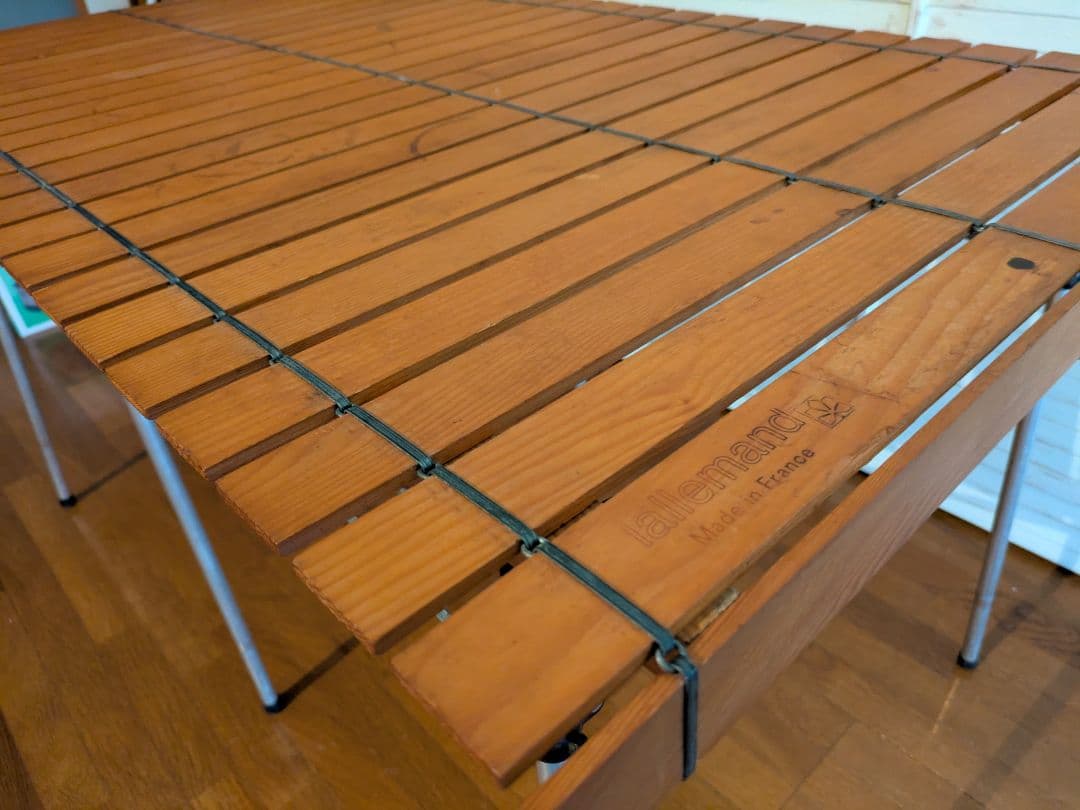 フランス製 Lallemand ラレマンド ウッドロールトップテーブル 廃盤品