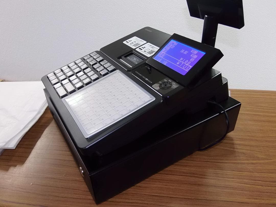 大人気の黒229店名設定無料SR-C550飲食向７２タッチインボイスレジスター