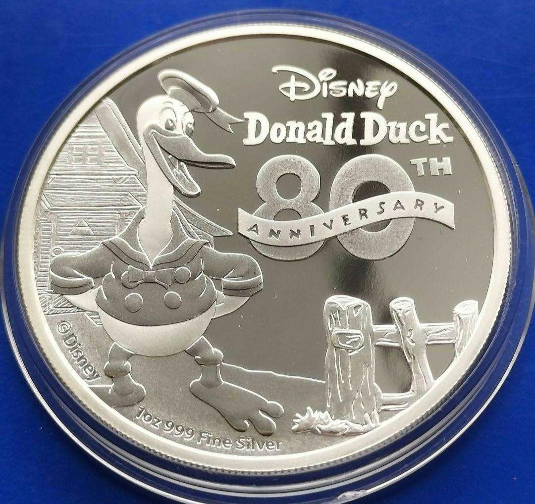 ドナルドダック80周年記念銀貨（2014年ニウエ）