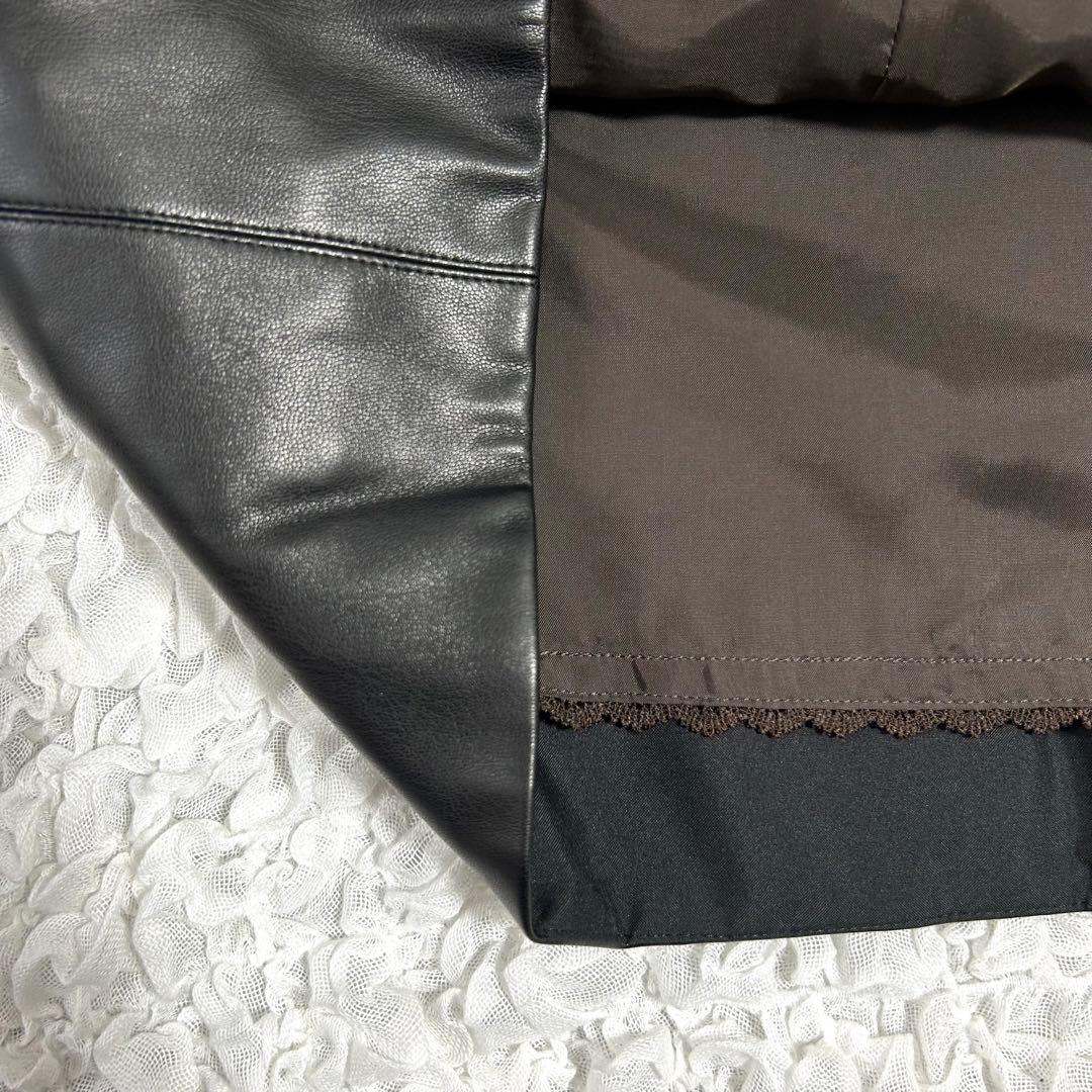 極美品✨定価15.3万 フォクシー 秋冬に◎ ツイード レザー ワンピース 40