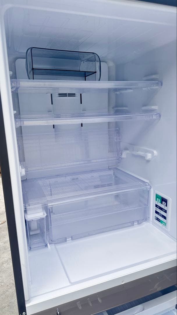 【井上】ブラウン 3ドア冷蔵庫 ガラス扉