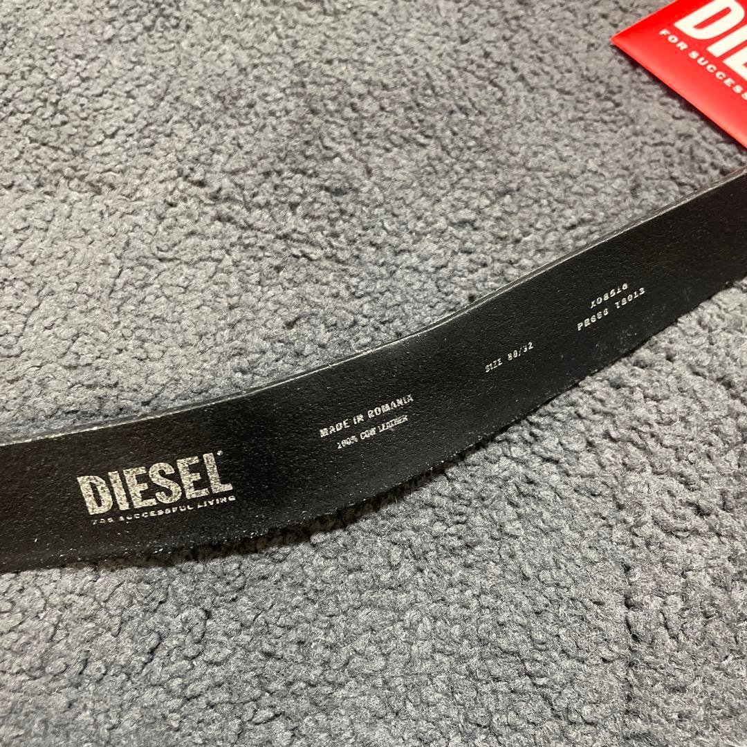 DIESEL ブラック レザーベルト Z08420