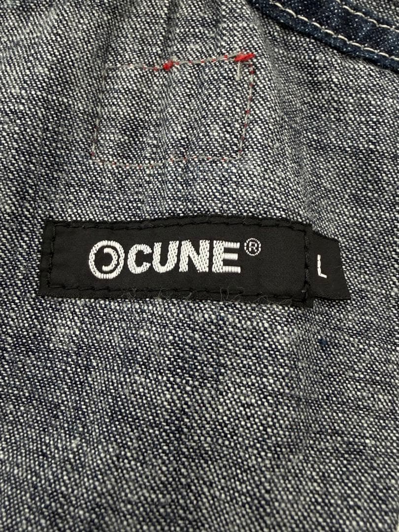 CUNE キューン うさぎプリント デニムオーバーオール サロペット