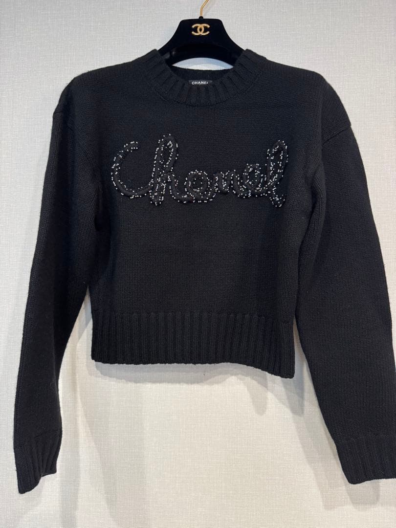 CHANELシャネル　ロゴ　カシミアニット　セーター