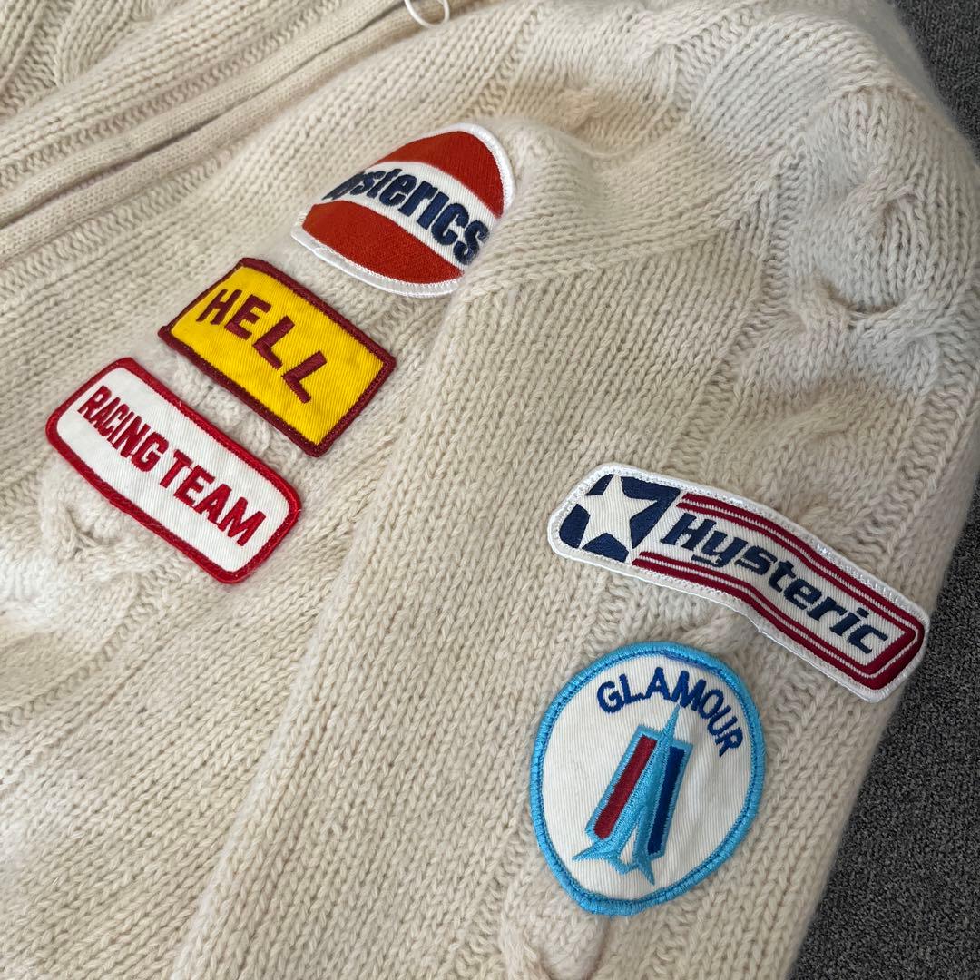 美品　hysteric glamor ライダースニット　ヒステリック