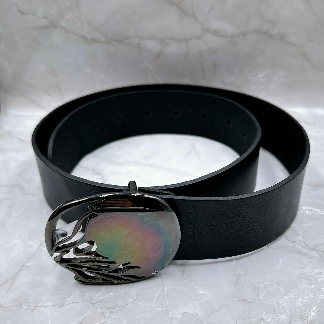 超希少 kiryuyrikキリュウキリュウ ベルト 蝶々 バックル ブラック