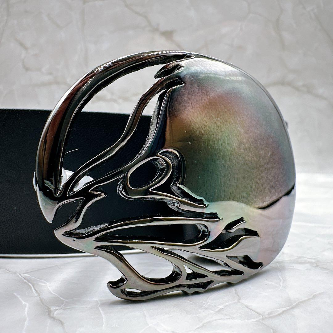 超希少 kiryuyrikキリュウキリュウ ベルト 蝶々 バックル ブラック