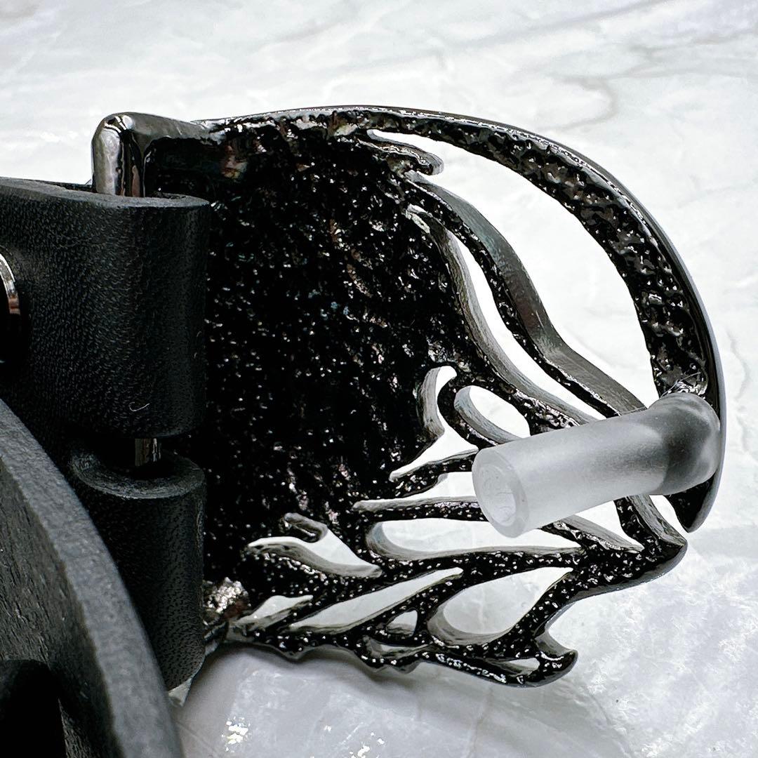 超希少 kiryuyrikキリュウキリュウ ベルト 蝶々 バックル ブラック