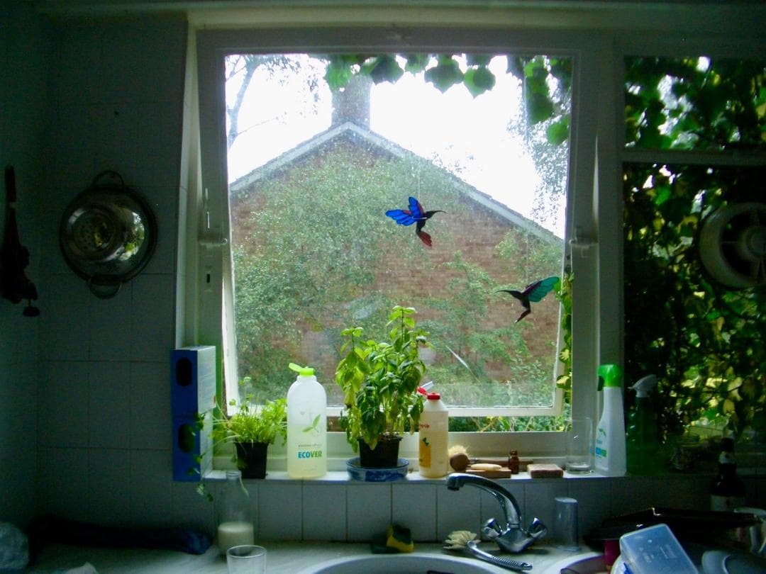 メ*6様 ヴィンテージ　ハチドリ　ハミングバード　アメリカ製　ステンドグラス　オ