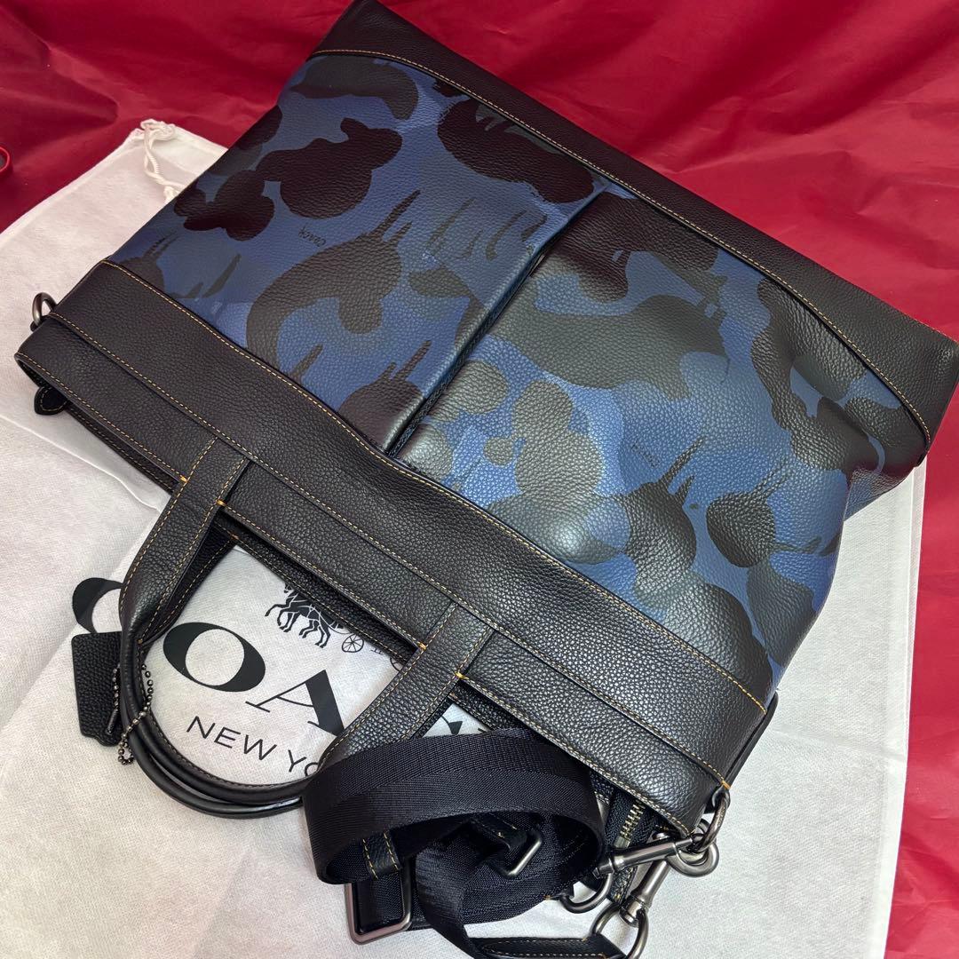 coach☆カモフラ柄2wayビジネスバッグ