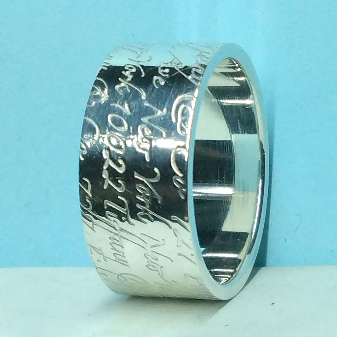 ティファニーノーツワイドリング 22号　新品仕上げ　ほぼ無傷未使用に近い